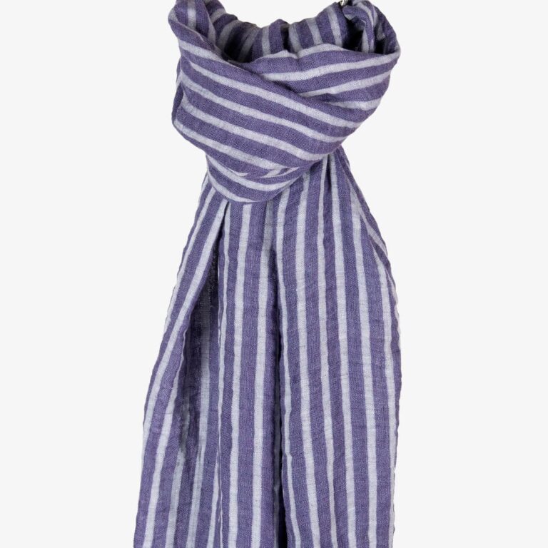 LINDA violet linen shawl