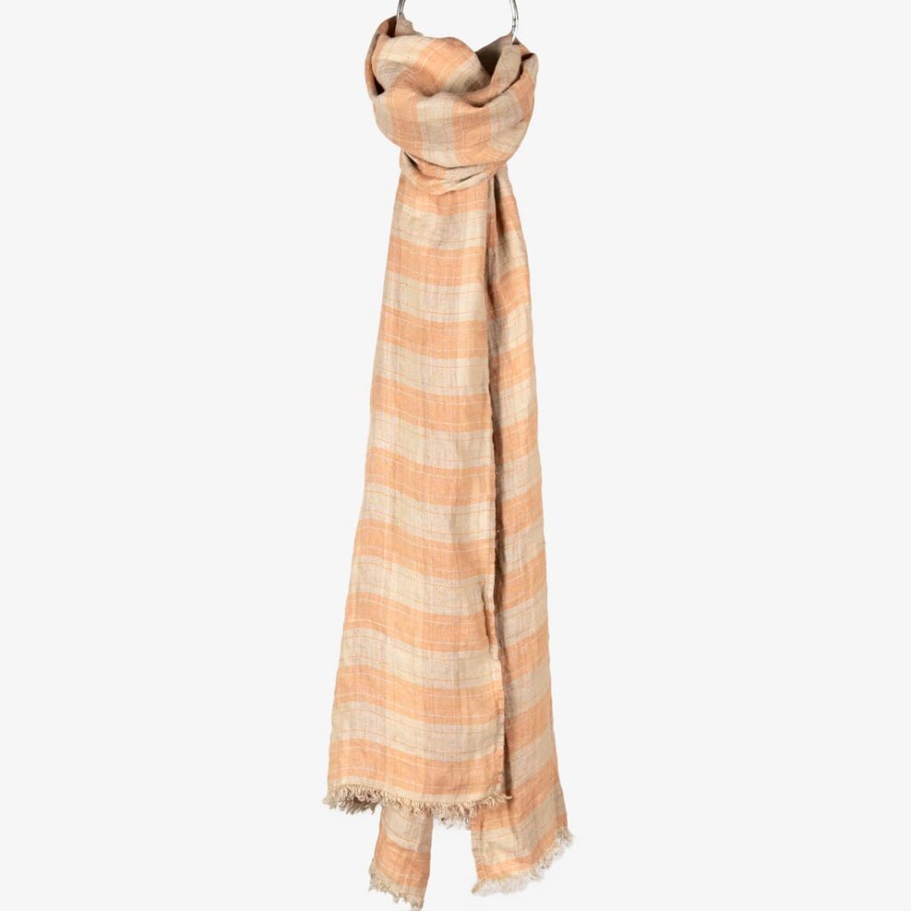 SITI Sjal brunt 2 SITI light brown linen scarf