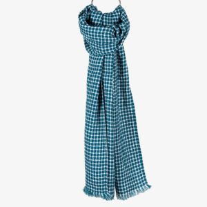 ULTRA Sjal blått 8 ULTRA ocean blue linen shawl