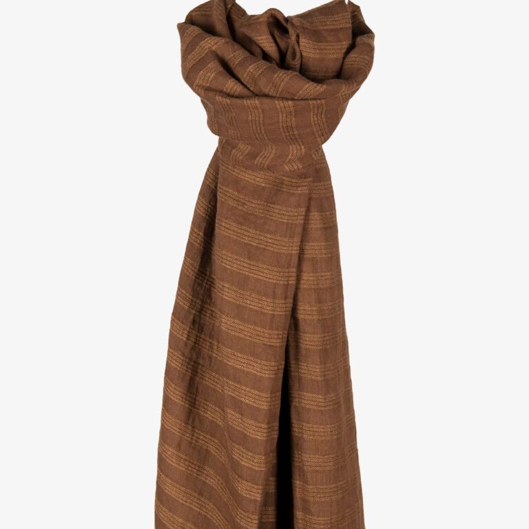 MEINO brown linen shawl