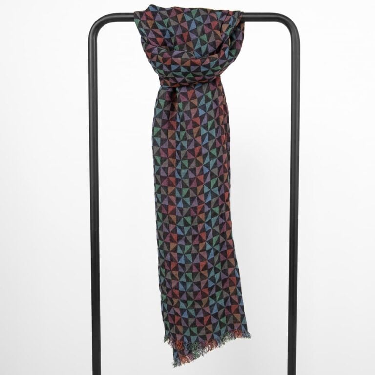 Multicolour linen shawl