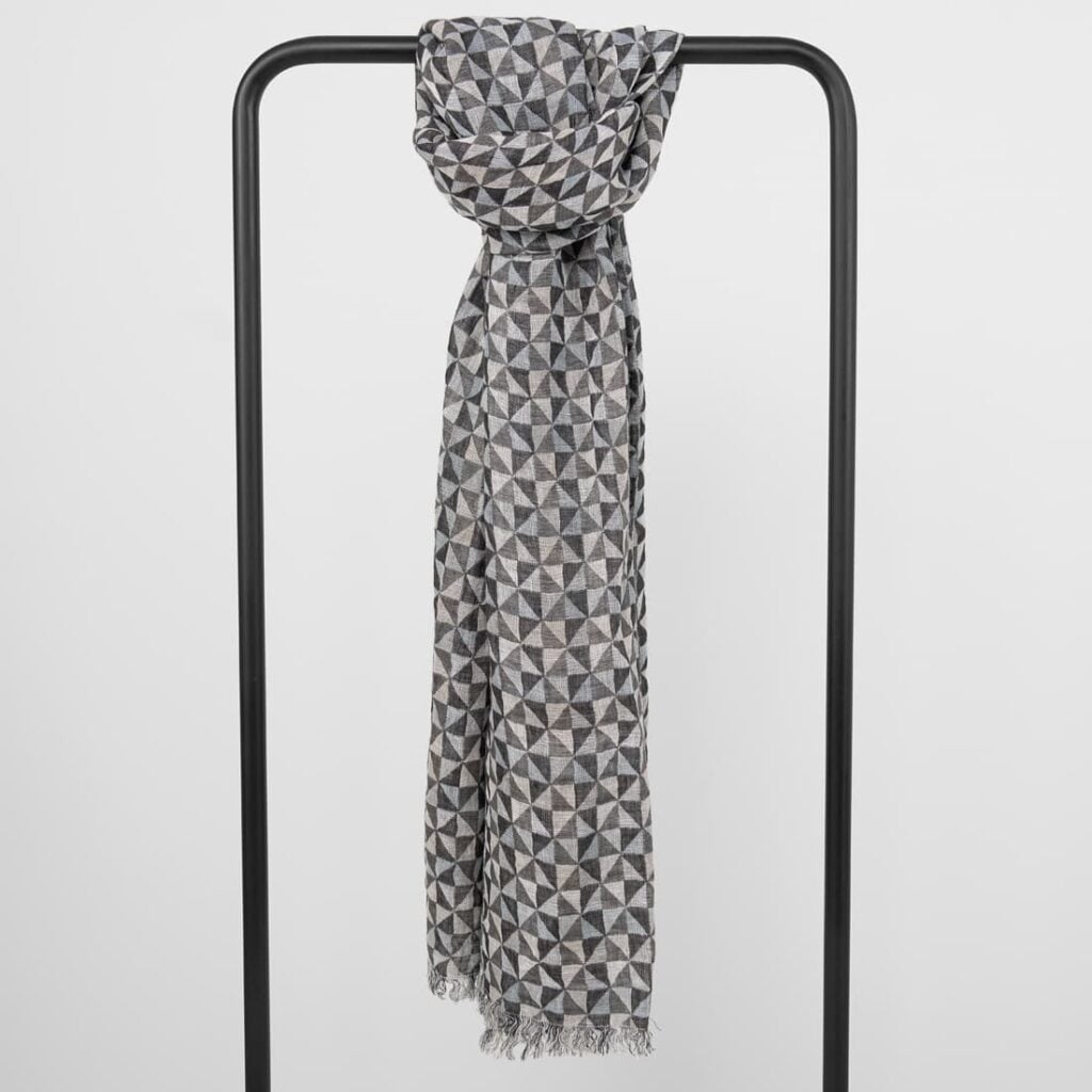 Grey linen shawl