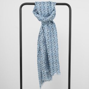Blue linen shawl