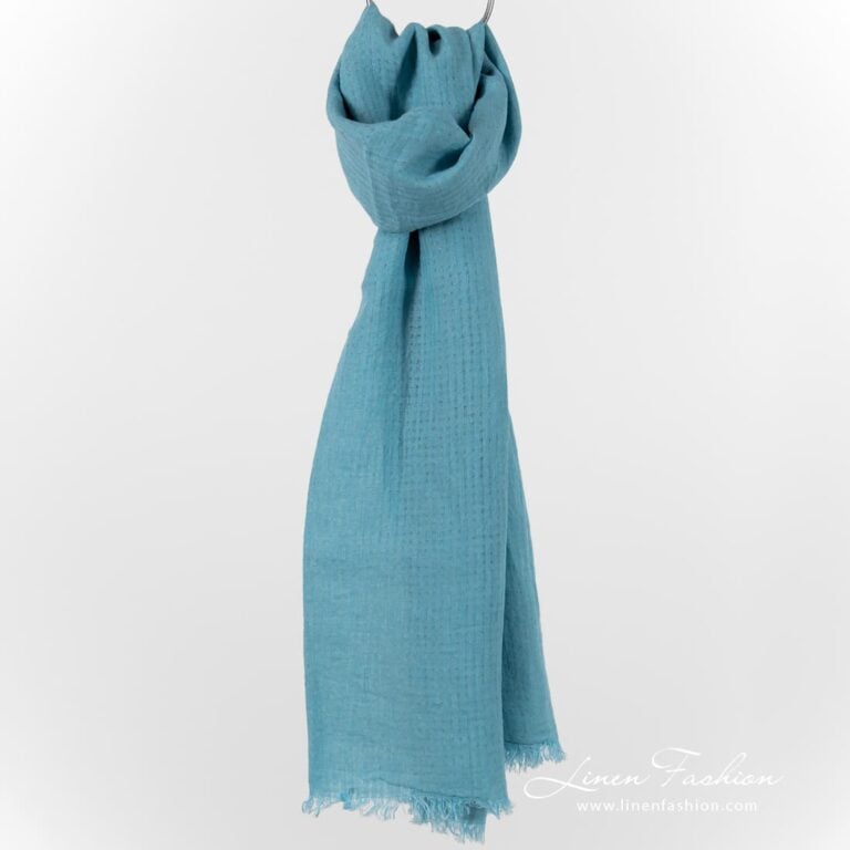 MARE blue linen shawl