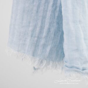 COPEN light blue 100% linen shawl