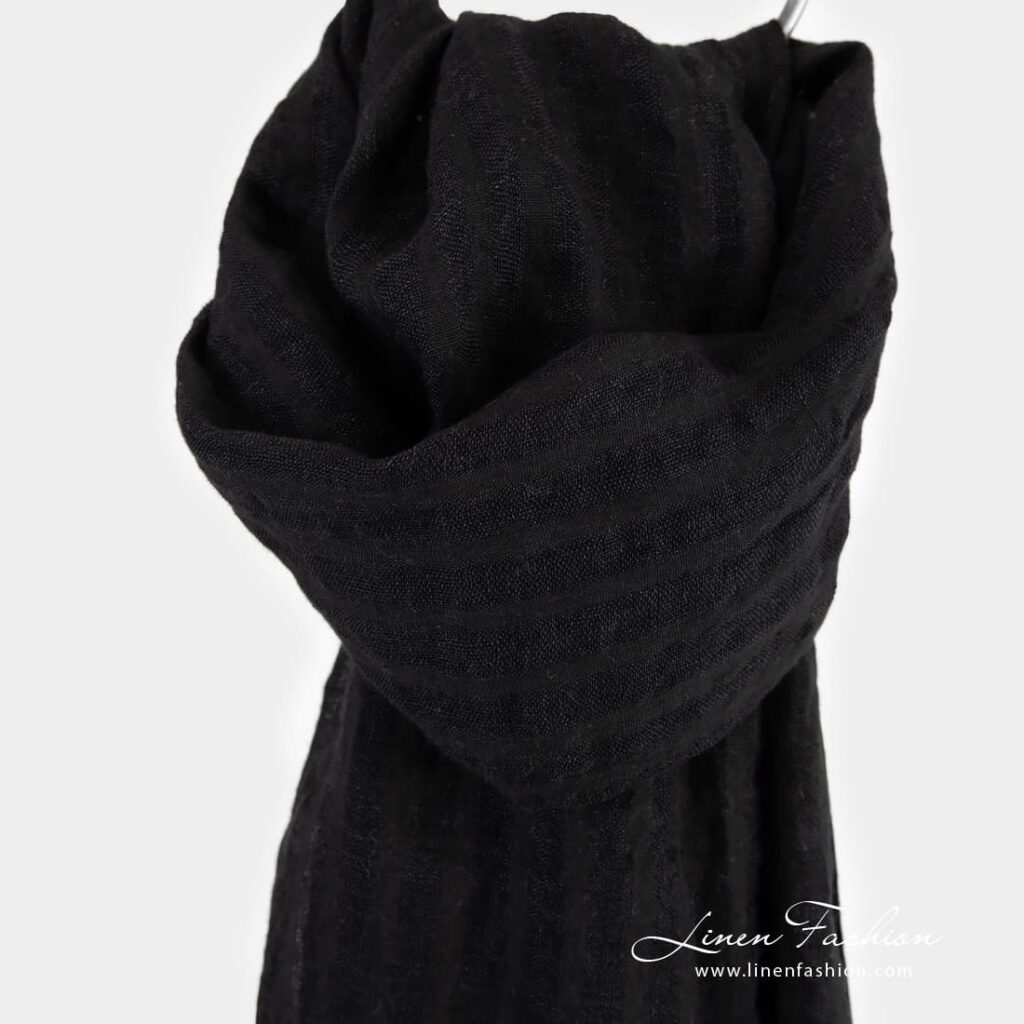 COPEN Sjal svart 2 COPEN black linen shawl