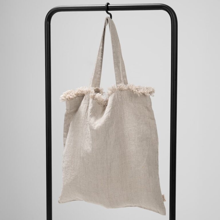 natural washed linen bag