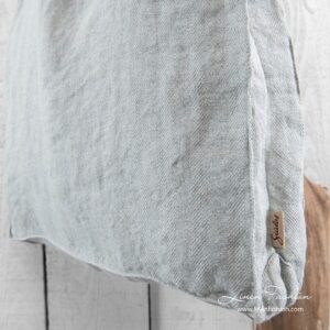 100% linen tote bag in herringbone pattern