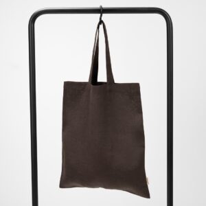 brown linen bag