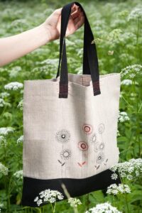 FLOVI Tote bag naturfarget lin