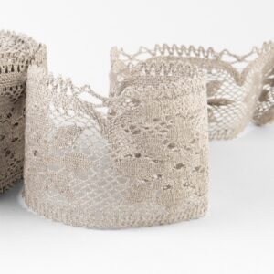 Linen lace natural No. 84, 7 cm width
