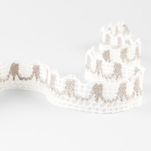 Linen lace white and natural No. 89, 2cm width