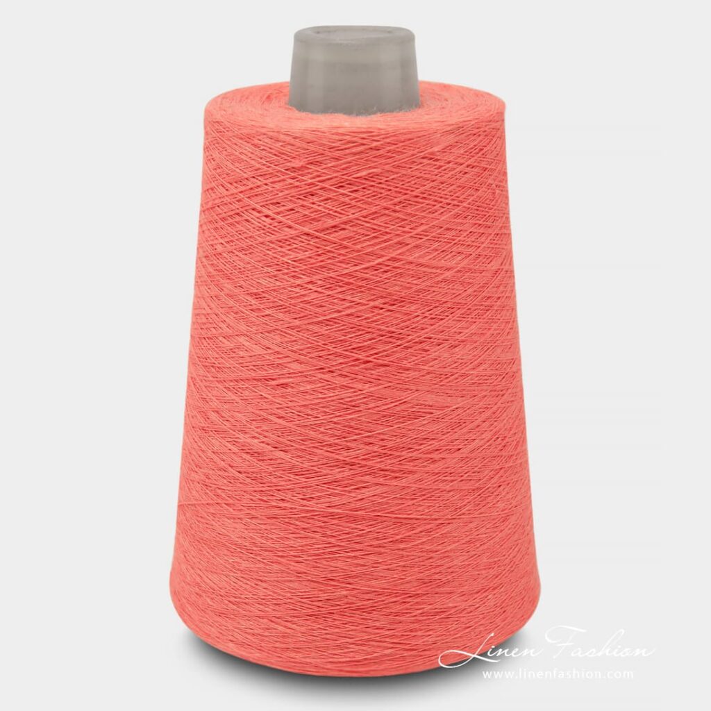 Linen Yarns In Coral