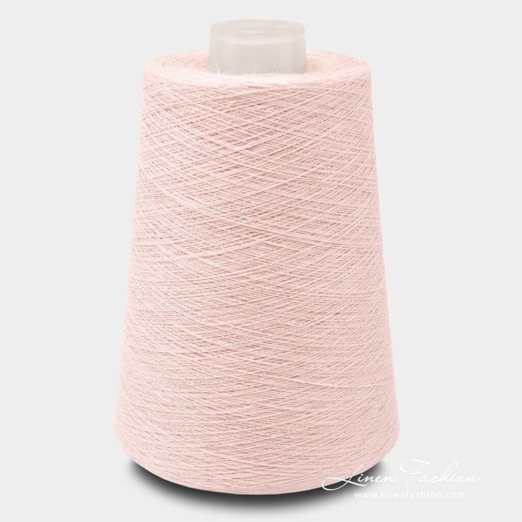 Linen Yarns In Light Pink Color - 1(4)