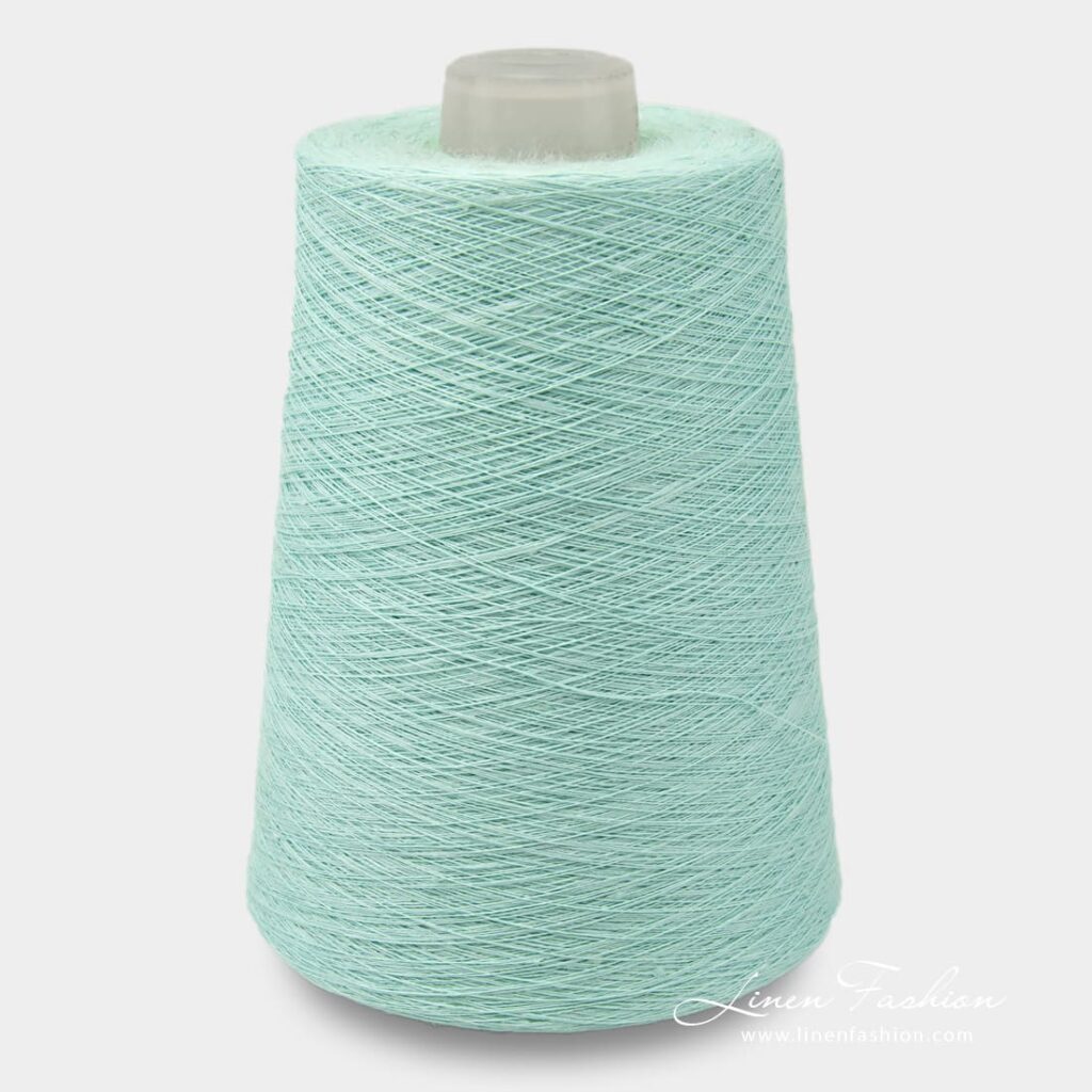 Linen yarns in mint green color - 9(9)