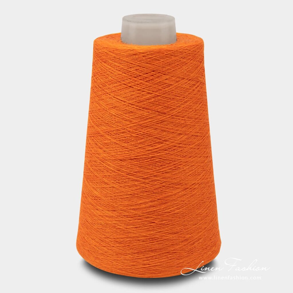 Linen Yarns In Orange Color - 8(1)
