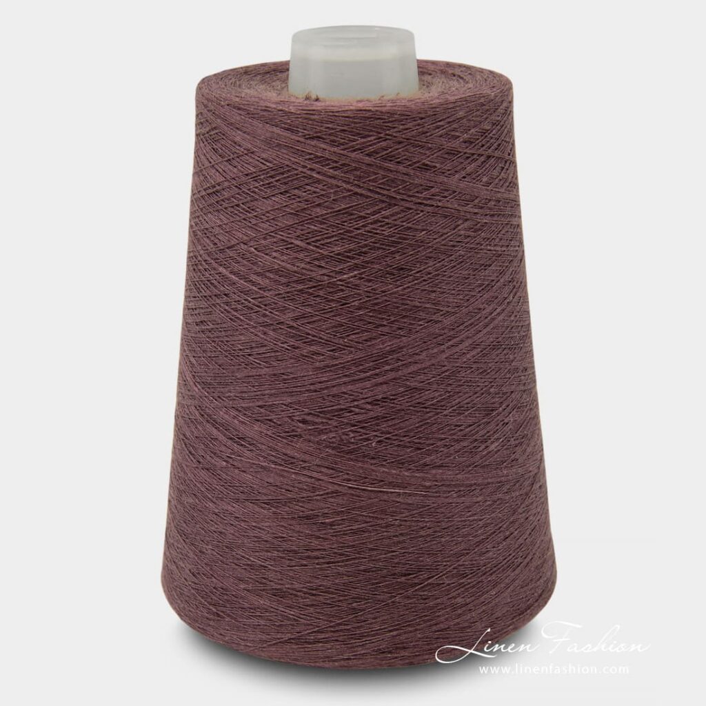 Linen Yarns In Dark Violet Colour