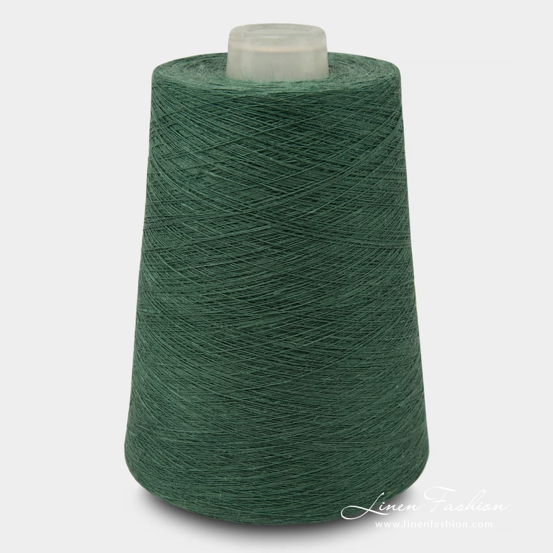 Linen Yarns In Dark Green Colour