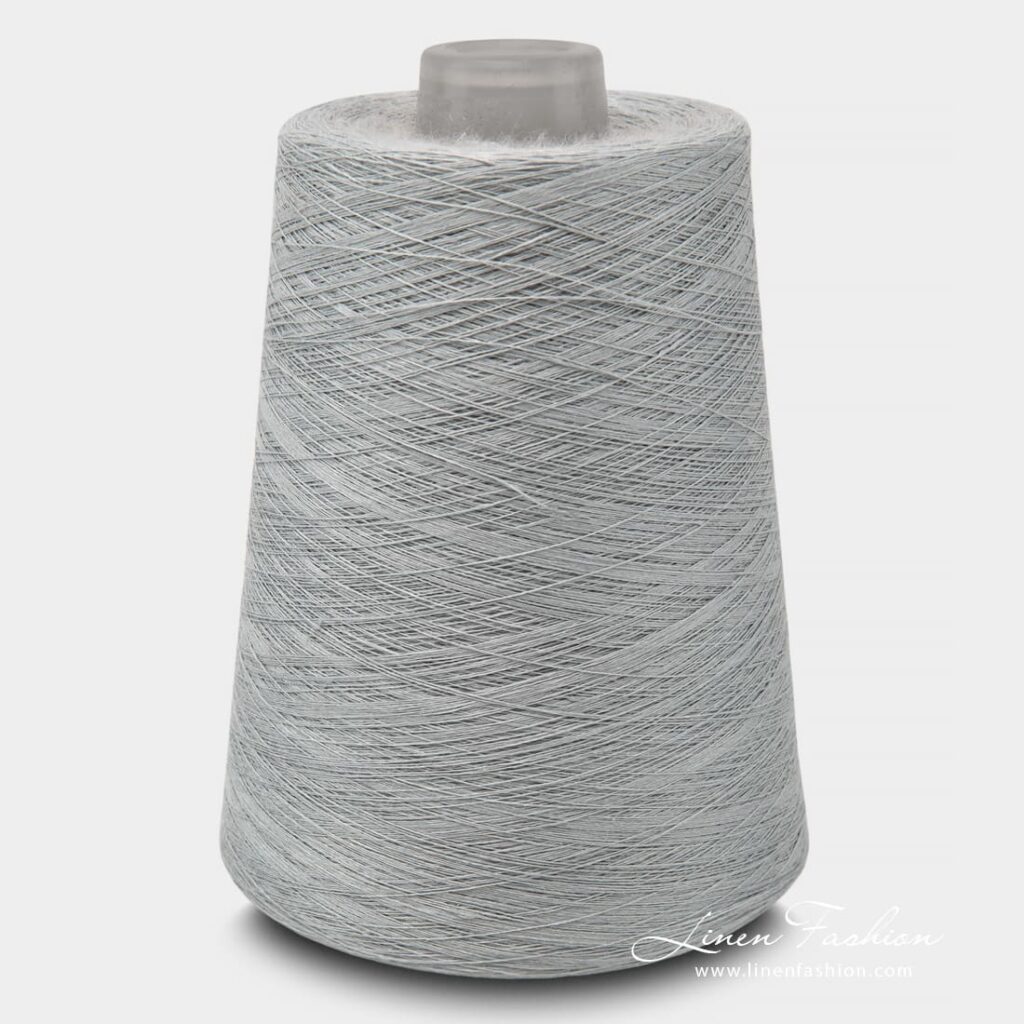 Linen Yarns In Bluish Grey Colour
