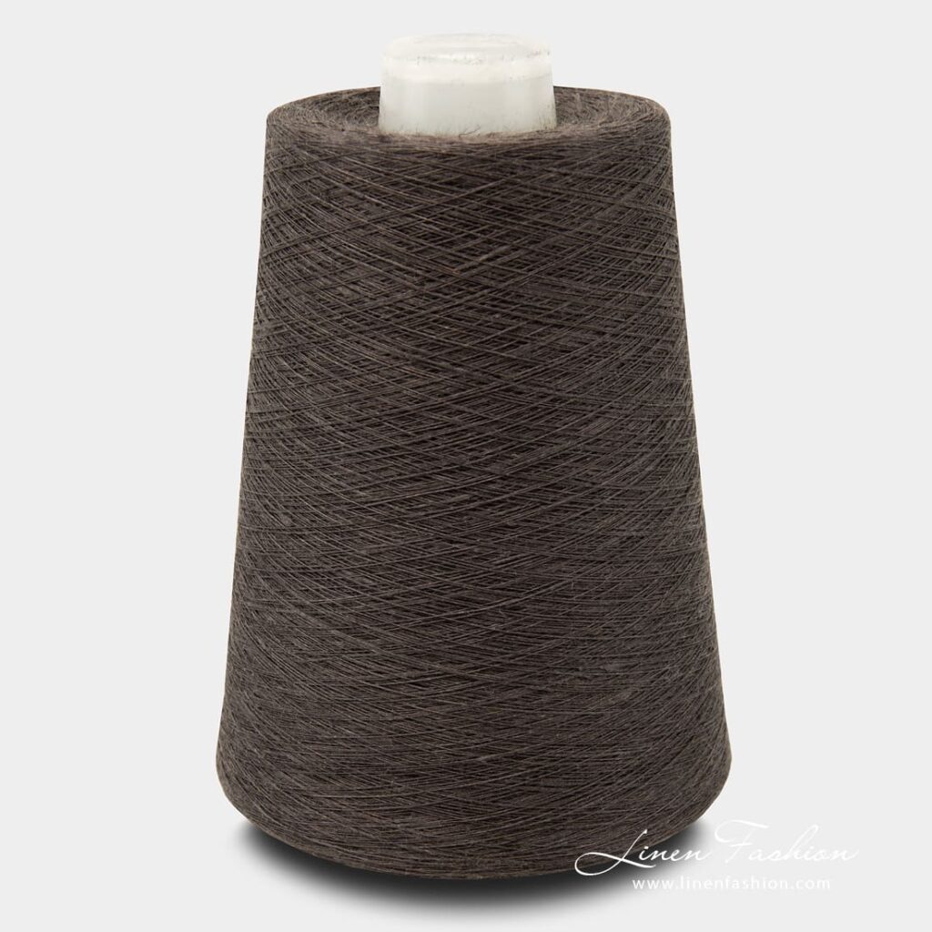 Linen Yarns In Dark Brown Color - 11(7)