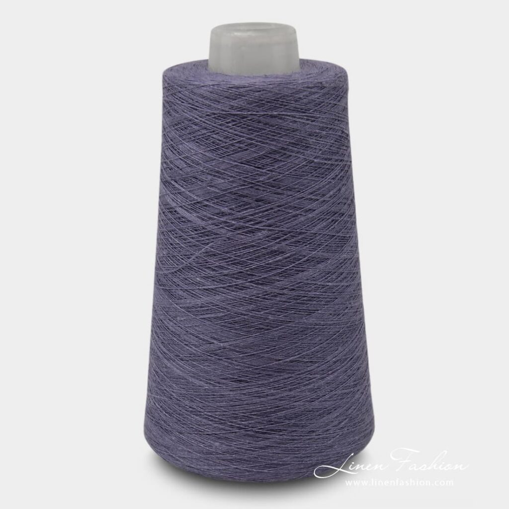 Linen Yarns In Violet Indigo Colour