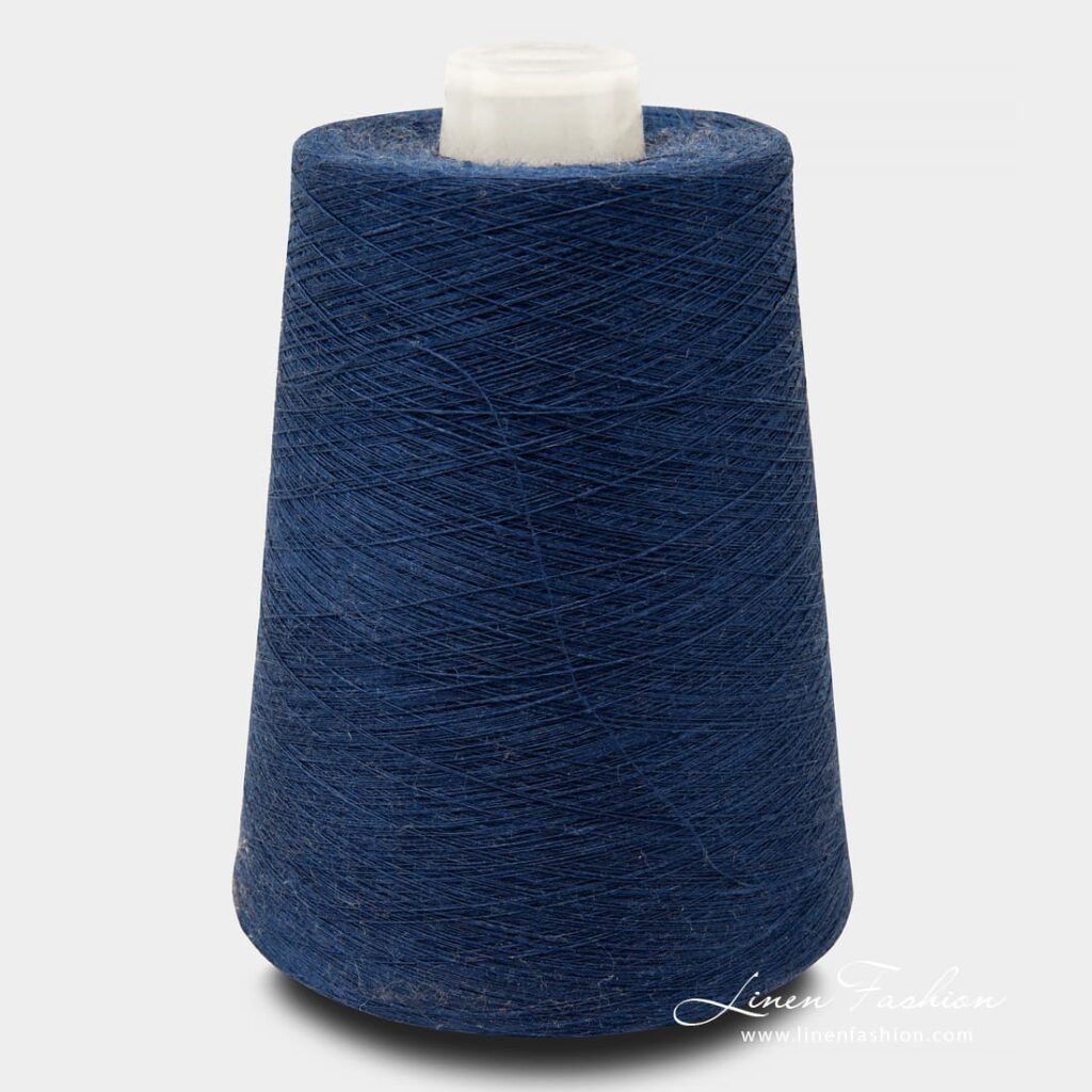 Linen Yarns In Dark Blue Ink Color - 2(11)