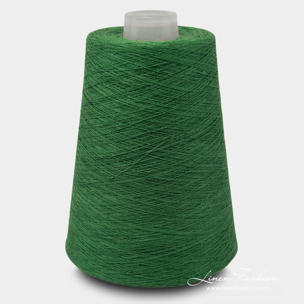 Linen Yarns In Green Spruce