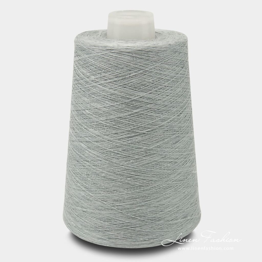 Linen yarns in arctic grey color - 7(12)
