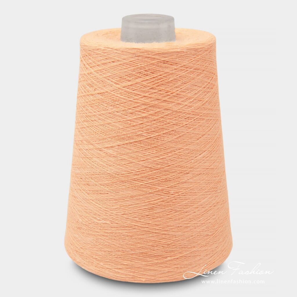 Linen Yarns In Peach