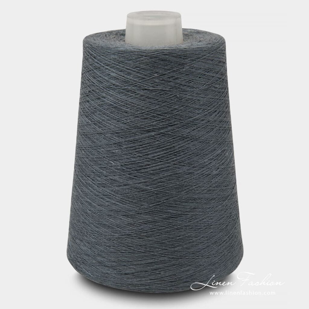 Linen Yarns In Dark Metallic Grey
