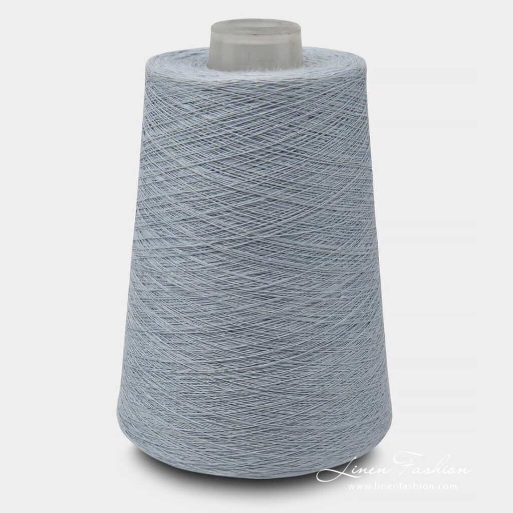 Linen Yarns In Matte Light Blue Color 2(18)