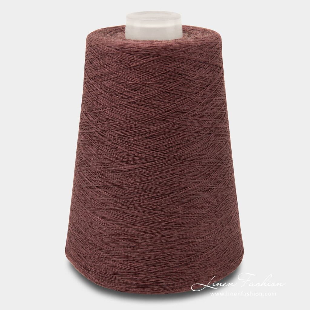 Linen Yarns In Raisin Brown Color 3(6)