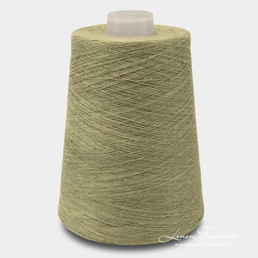 Linen Yarns In Sage Green Color - 4(23)
