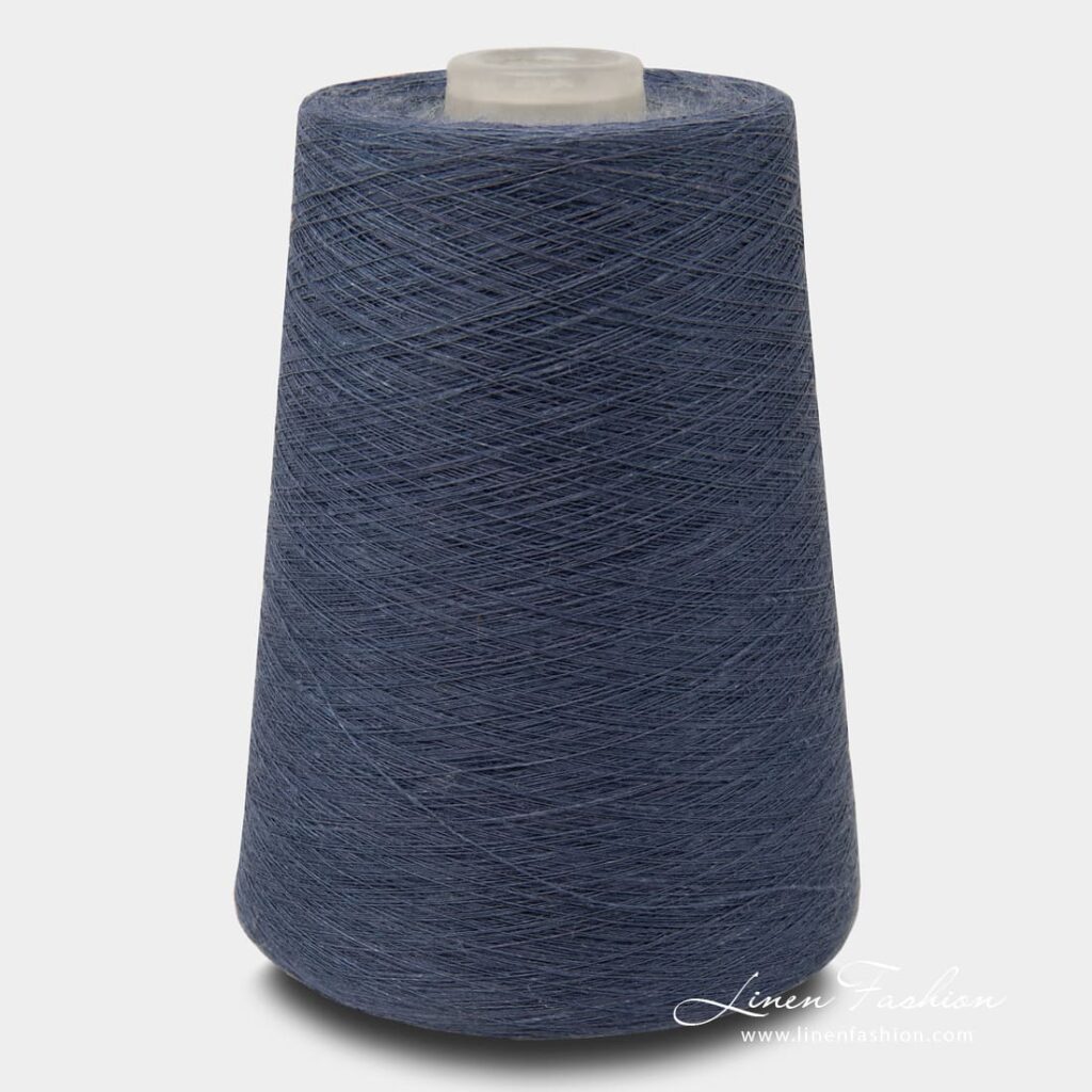 Linen yarns in navy blue color - 7(9)