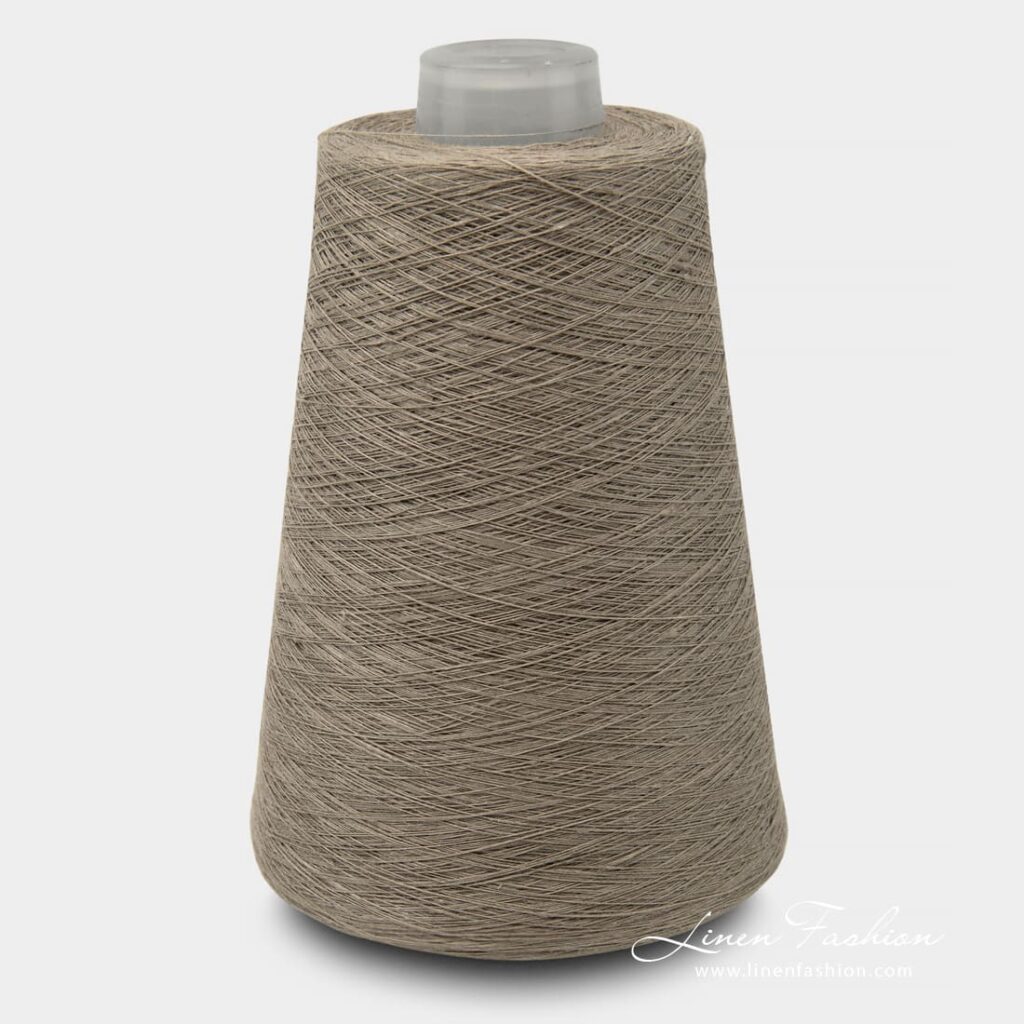 Linen Yarns In Dark Beige Color - 7(14)