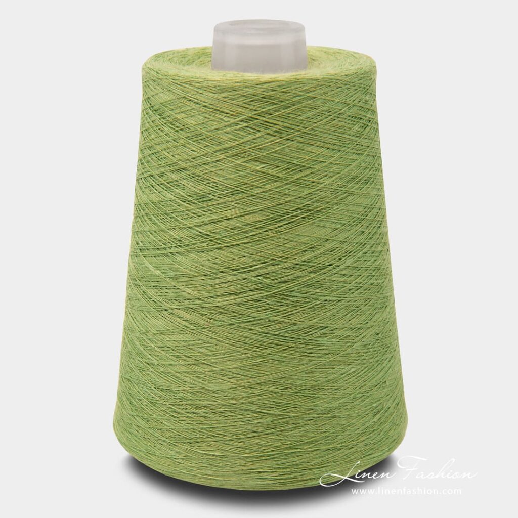 Linen Yarns In Light Green Color - 9