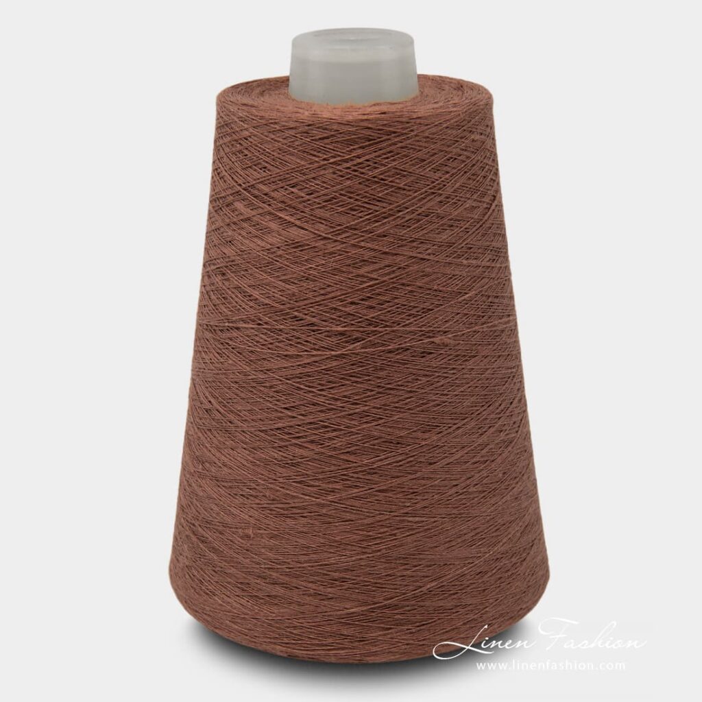 Linen Yarns In Dark Clay Color 11(2)