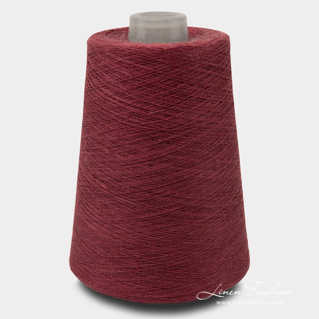 Linen yarns in red brown color - 11(8)