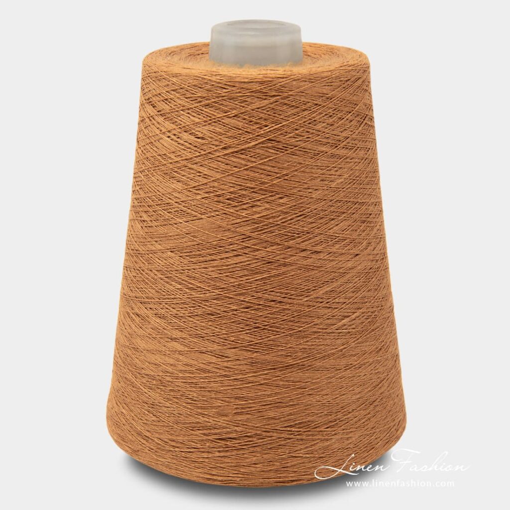 Linen yarns in light brown color - 11(29)
