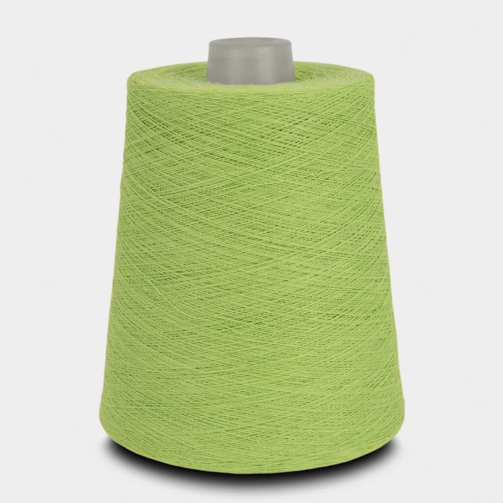 Cotton yarn lime green