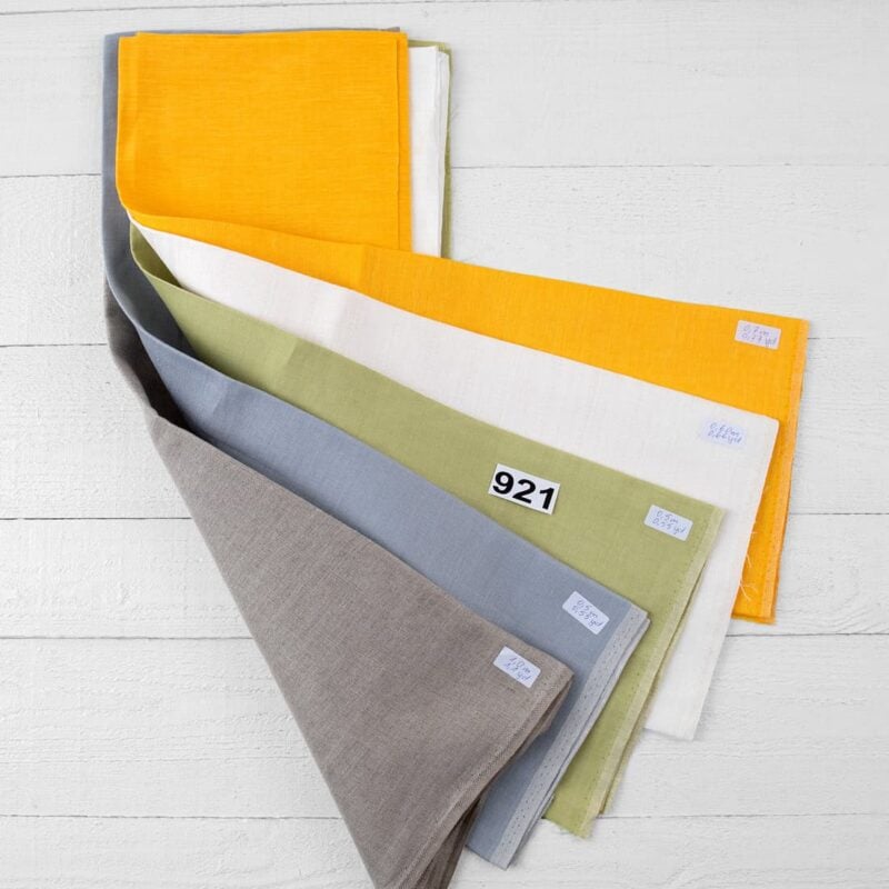 Stoffsett nr. 921 6 Linen Fabric Cuts, Set No. 921