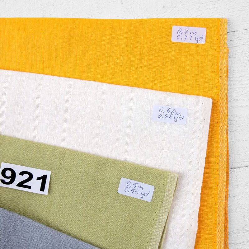 Stoffsett nr. 921 9 Linen Fabric Cuts, Set No. 921