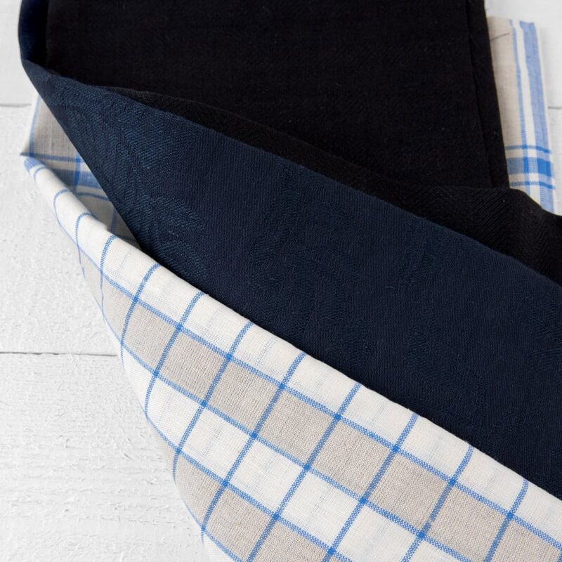 Stoffsett nr. 982 7 Linen Cotton Fabric Cuts, Set No. 982