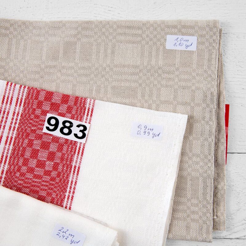 Stoffsett nr. 983 9 Linen Cotton Fabric Cuts, Set No. 983