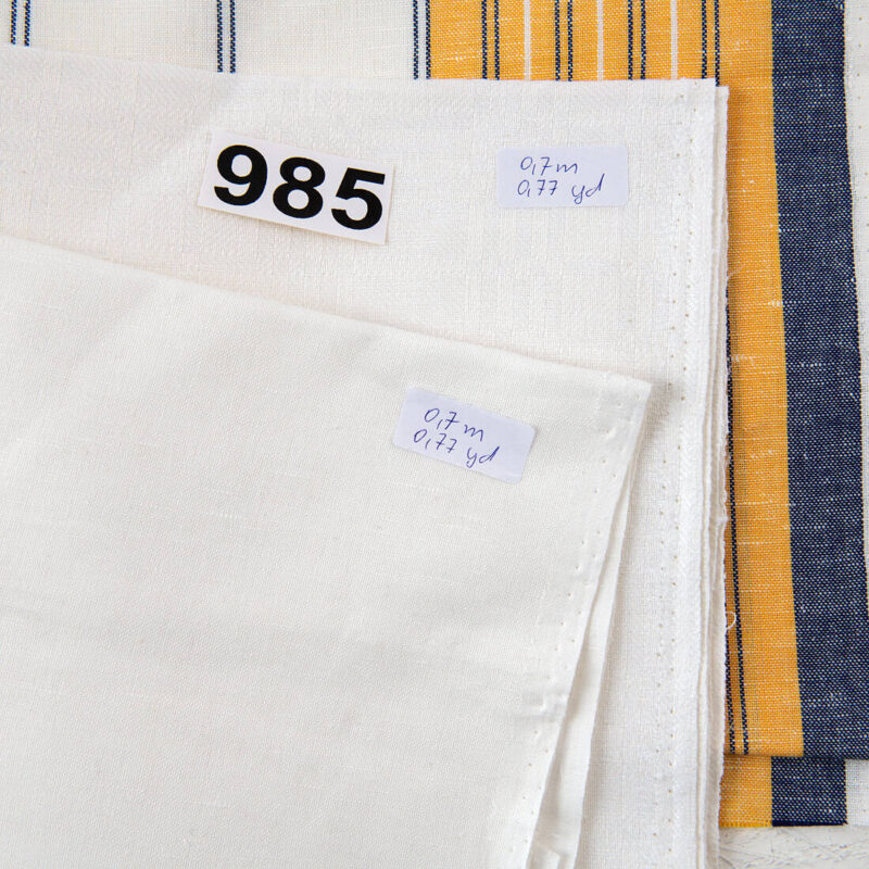 Stoffsett nr. 985 8 Linen Cotton Fabric Cuts, Set No. 985
