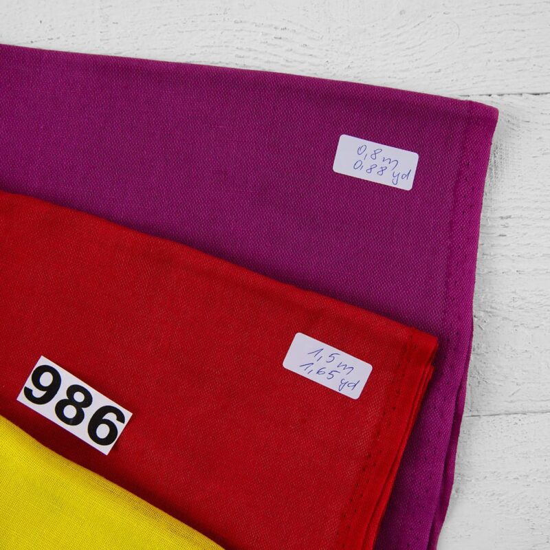 Stoffsett nr. 986 9 Linen Cotton Fabric Cuts, Set No. 986