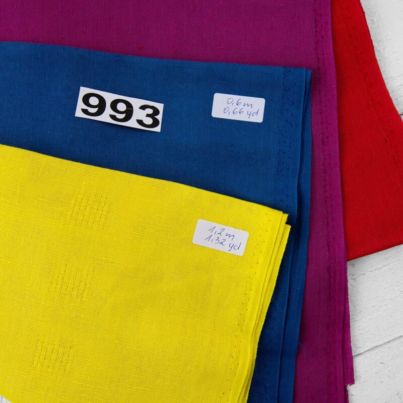 Stoffsett nr. 993 8 Linen Cotton Fabric Cuts, Set No. 993