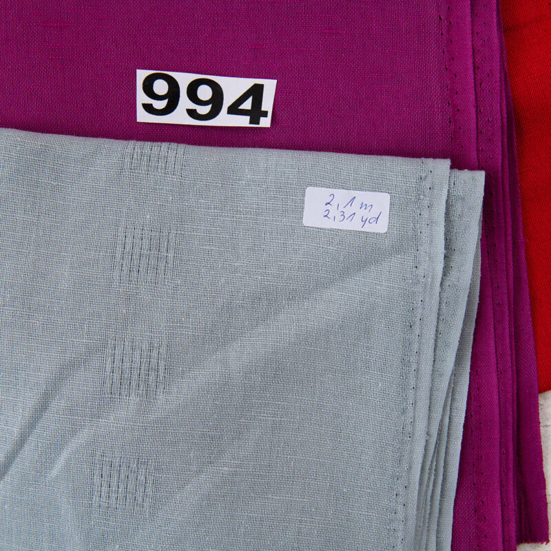 Stoffsett nr. 994 8 Linen Cotton Fabric Cuts, Set No. 994
