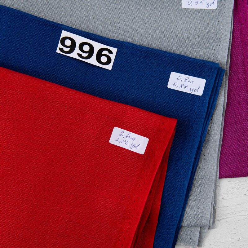 Stoffsett nr. 996 8 Linen Cotton Fabric Cuts, Set No. 996