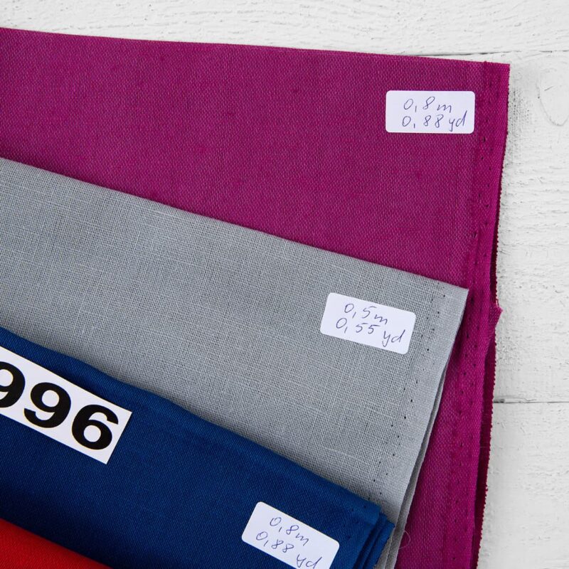 Stoffsett nr. 996 9 Linen Cotton Fabric Cuts, Set No. 996